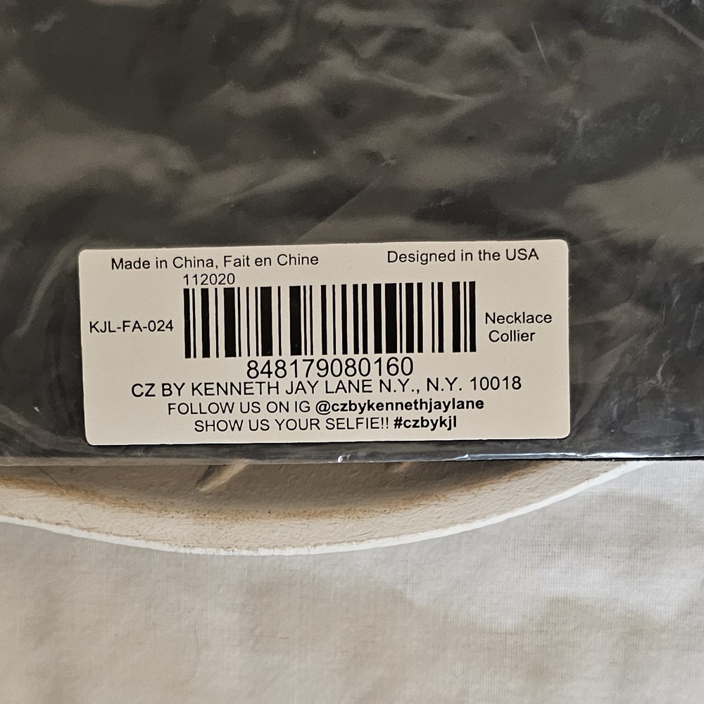 *NWT* Kenneth Jay Lane Silver Moissanite Necklace - Picture 15 of 15